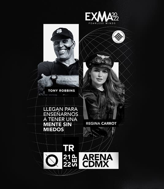 Regina Carrot junto a Tony Robbins